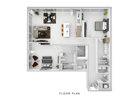 Floor plan for 2 beds, 2.5 baths, 1488 sqft